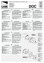 CAME R Serie Manual De Instrucciones