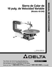 Delta 40-540 Manual De Instrucciones