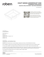 Robern CB-LAV2UM-101 Instrucciones De Instalación