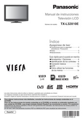 Panasonic VIERA TX-L32X10E Manual De Instrucciones