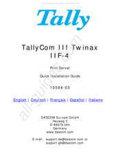 Tally Twinax IIF-4 Manual De Instrucciones