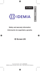 Idemia MPH-MB003C Manual De Instrucciones