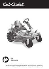 Cub Cadet K21 Manual De Instrucciones