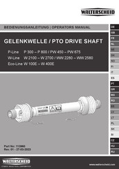 WALTERSCHEID WW 2580 Manual Del Operador