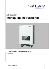 Sofar Solar ME 3000-SP Manual De Instrucciones