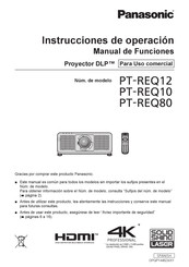 Panasonic PT-REQ12 Instrucciones De Operación