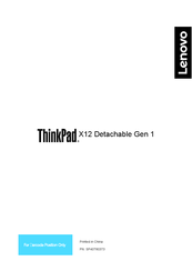 Lenovo ThinkPad X12 Detachable Gen 1 Manual De Instrucciones