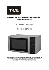 TCL 25P10DG Manual De Instalación, Operación Y Mantenimiento