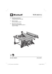 EINHELL TE-TS 36/210 Li Manual De Instrucciones