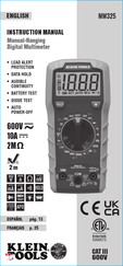 Klein Tools MM325 Manual De Instrucciones