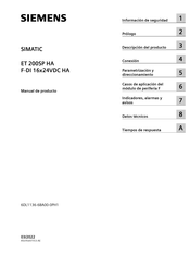 Siemens SIMATIC DI 16x24VDC HA Manual De Producto