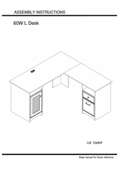 BUSH FURNITURE 60W L Desk Instrucciones De Montaje