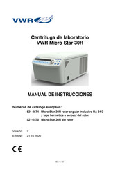 VWR avantor MICRO STAR 30R Manual De Instrucciones