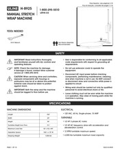 Uline H-8925 Manual Del Usuario