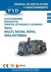 PYD Electrobombas MULTI Serie Manual De Instalación Y Mantenimiento