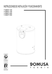 DOMUSA TEKNIK SANIT 250 Instrucciones De Instalación Y Funcionamiento