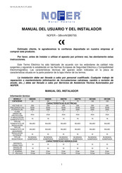Nofer SB120N Manual Del Usuario Y Del Instalador