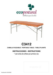 ECOPOSTURAL C3412 Manual De Instrucciones