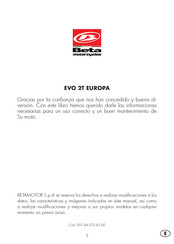 Beta Motorcycles EVO 2T EUROPA 125 Manual De Instrucciones