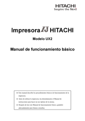 Hitachi UX2 Manual De Funcionamiento Básico