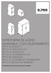 B.Pro BPT E 2 X 12 COMBI H/N Traducción De Las Instrucciones De Uso Originales