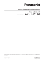 Panasonic AK-UHD12G Instrucciones De Funcionamiento