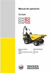 Wacker Neuson DW40 Manual De Operación