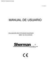 Sherman hobby MMA 160 VELOCIDAD Manual De Usuario