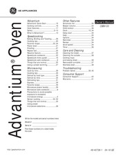 GE Advantium CSB9120 Manual Del Usuario