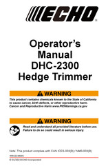 Echo DHC-2300 Manual Del Operador