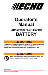 Echo LBP-56V250 Manual Del Operador