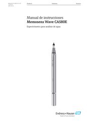 Endress+Hauser Memosens Wave CAS80E Manual De Instrucciones