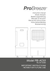 ProBreeze PB-AC03 Manual De Instrucciones