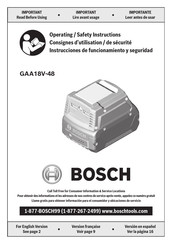 Bosch GAA 18V-48 Professional Instrucciones De Funcionamiento Y Seguridad