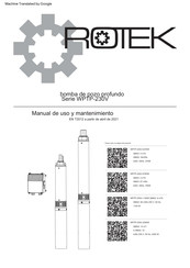 Rotek WPTP-230V Serie Manual De Uso Y Mantenimiento