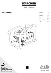 Kärcher HD 5/11 Cage Manual De Instrucciones