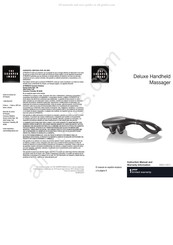The Sharper Image MSG-H401 Manual De Instrucciones