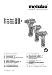Metabo PowerMaxx SB BL Manual Original
