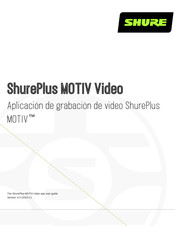 Shure Plus MOTIV Video Manual De Instrucciones