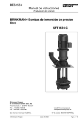 BRINKMANN PUMPS SFT1554-C Manual De Instrucciones