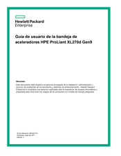 HPE ProLiant XL270d Gen9 Guía De Usuario