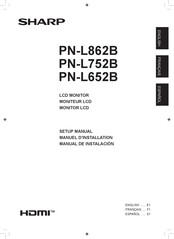 Sharp PN-L862B Manual De Instalación