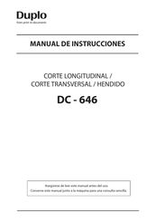 Duplo DC-646 Manual De Instrucciones