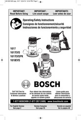 Bosch 1617 Instrucciones De Funcionamiento Y Seguridad