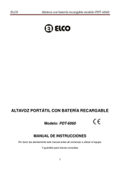 elco PDT-6060 Manual De Instrucciones