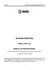 elco PDT-2101 Manual De Instrucciones