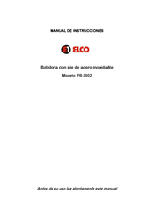 Elco PB-3902 Manual De Instrucciones