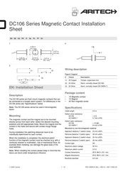 Aritech DC106 Serie Manual De Instalación