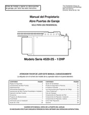 Chamberlain Group 4520-2S - 1/2HP Serie Manual Del Propietário