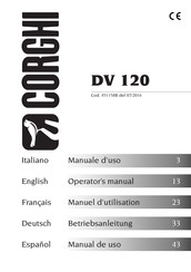 Corghi DV 120 Manual De Uso